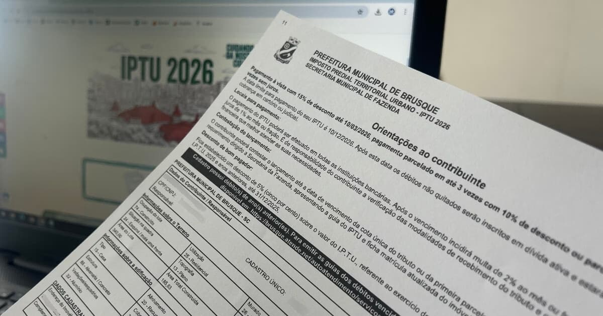 Arrecadação de impostos em Brusque bate recorde em 2025; veja números - O Município