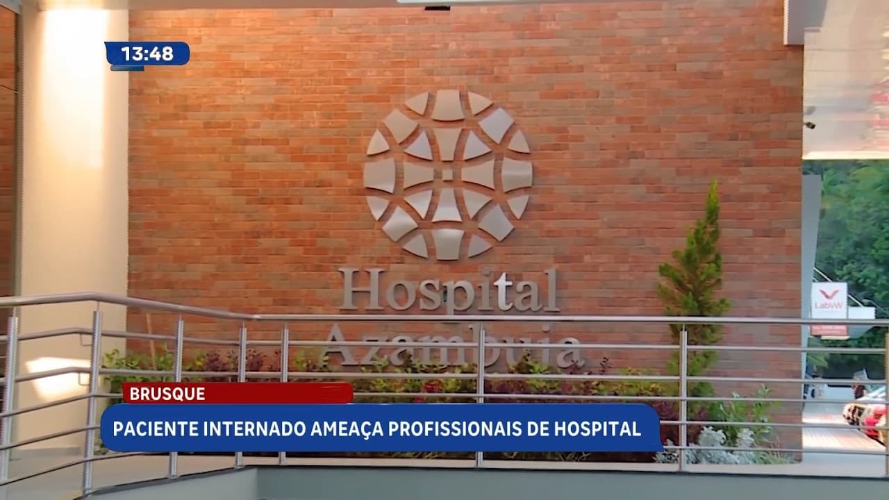 Brusque: paciente internado ameaça profissionais de hospital