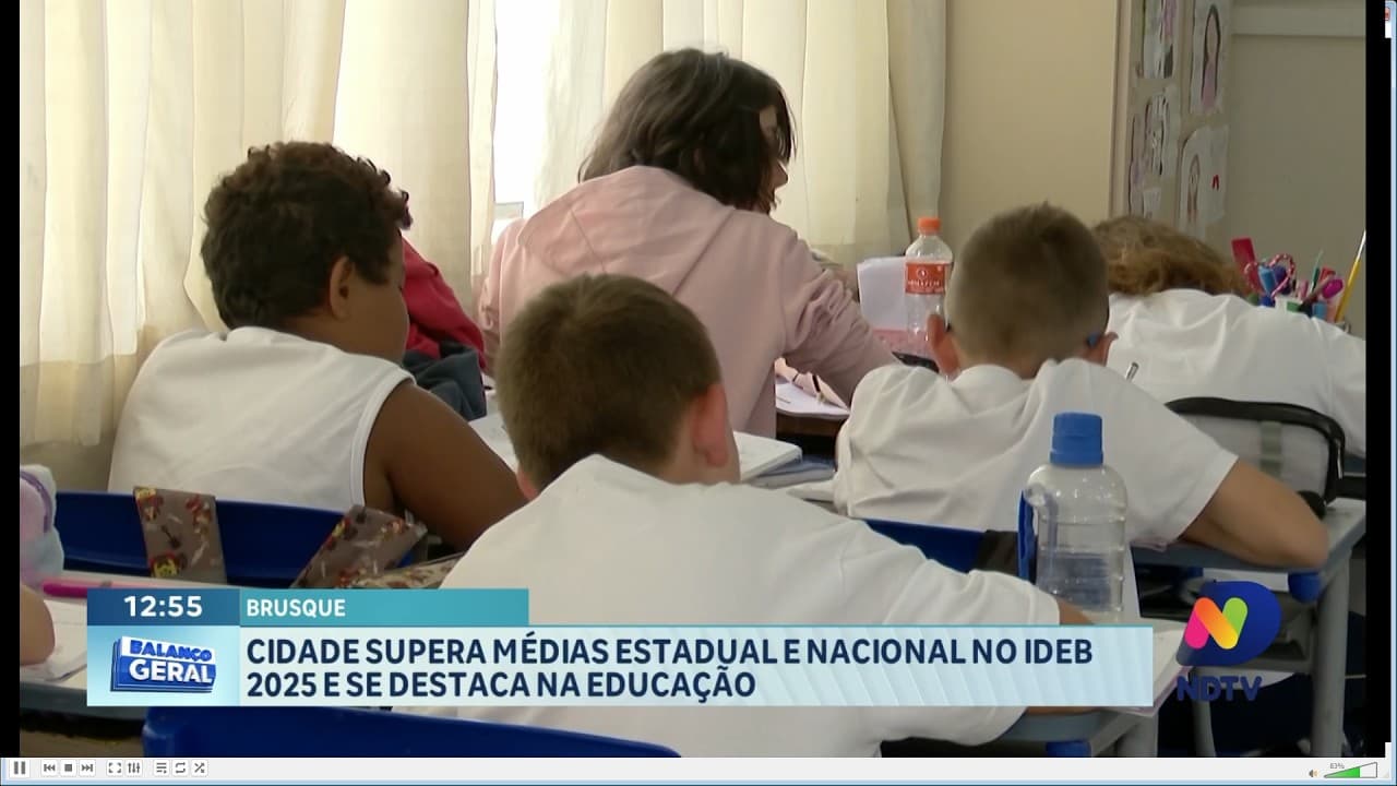 Educação em Brusque: Município Supera Médias Nacional e Estadual no IDEB 2025