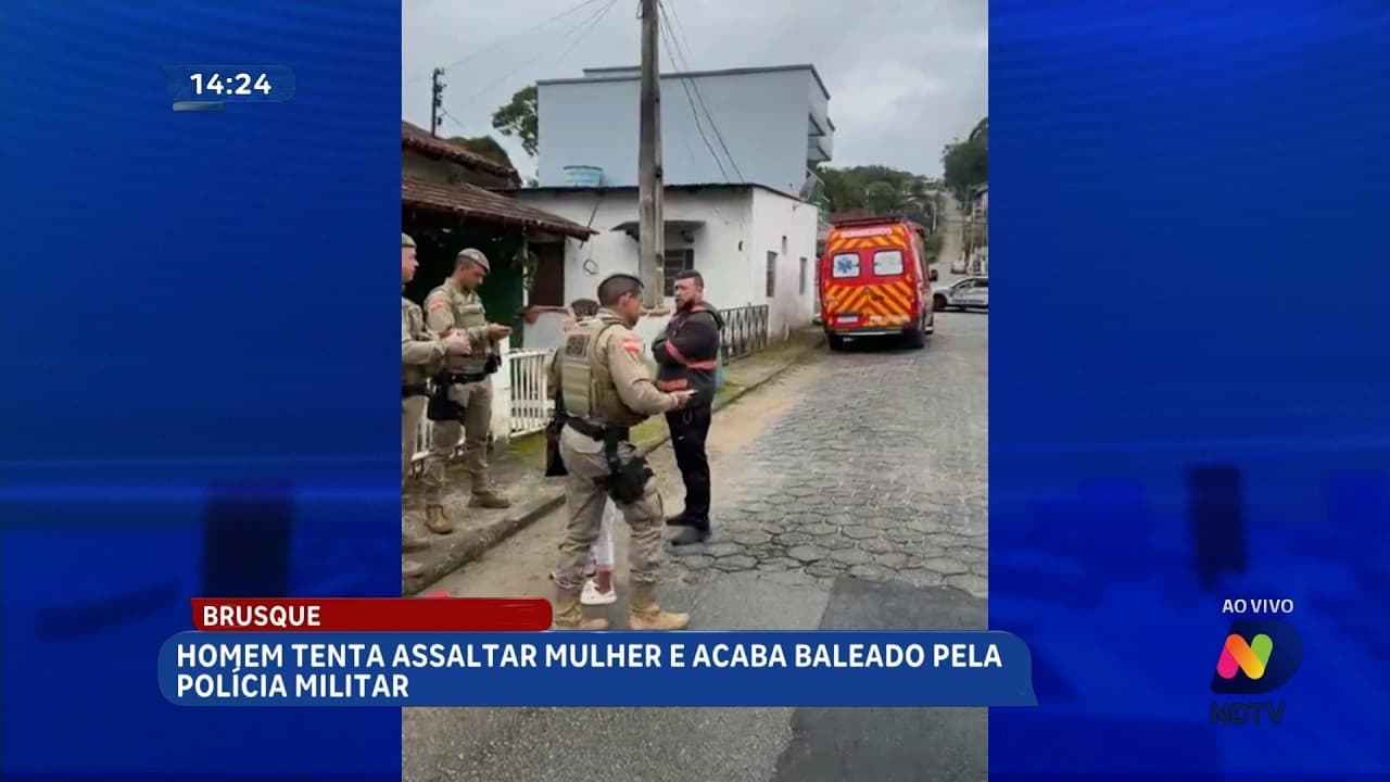 Tentativa de Assalto em Brusque Termina com Suspeito Baleado por Polícia Militar