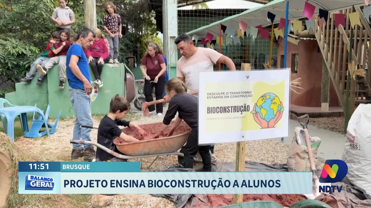 Escola em Brusque adota bioconstrução para ensinar sustentabilidade a alunos
