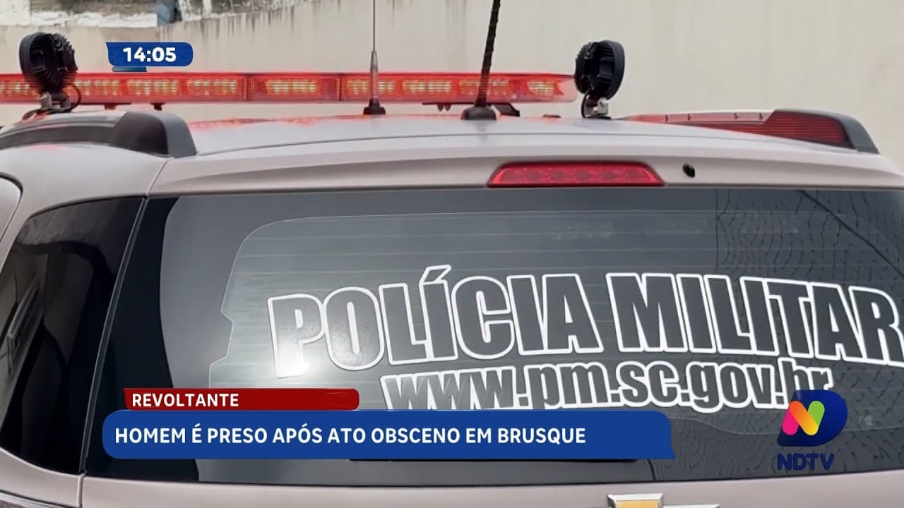 Homem é preso em Brusque após denúncia de ato obsceno