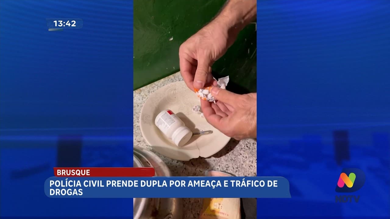 Polícia Civil prende dupla por tráfico de drogas e ameaça em Brusque