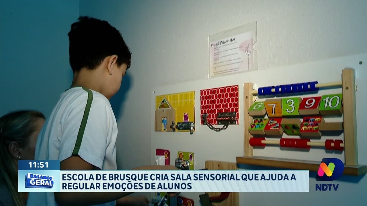 Escola de Brusque cria sala sensorial para ajudar alunos nas emoções