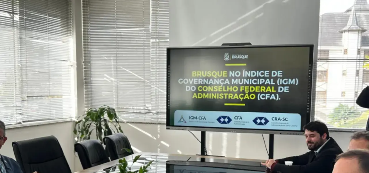 Brusque lidera governança municipal no Sul e se destaca no cenário nacional